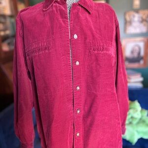 Royal Robbins Burgundy Corduroy Shirt